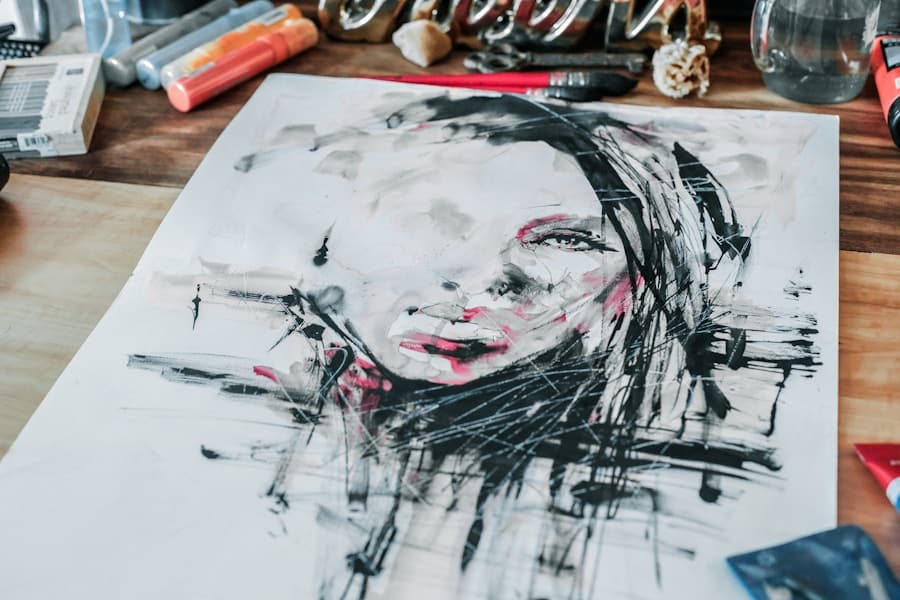 Photo "Portrait Art with a Twist: Combining Abstraction and Realism"